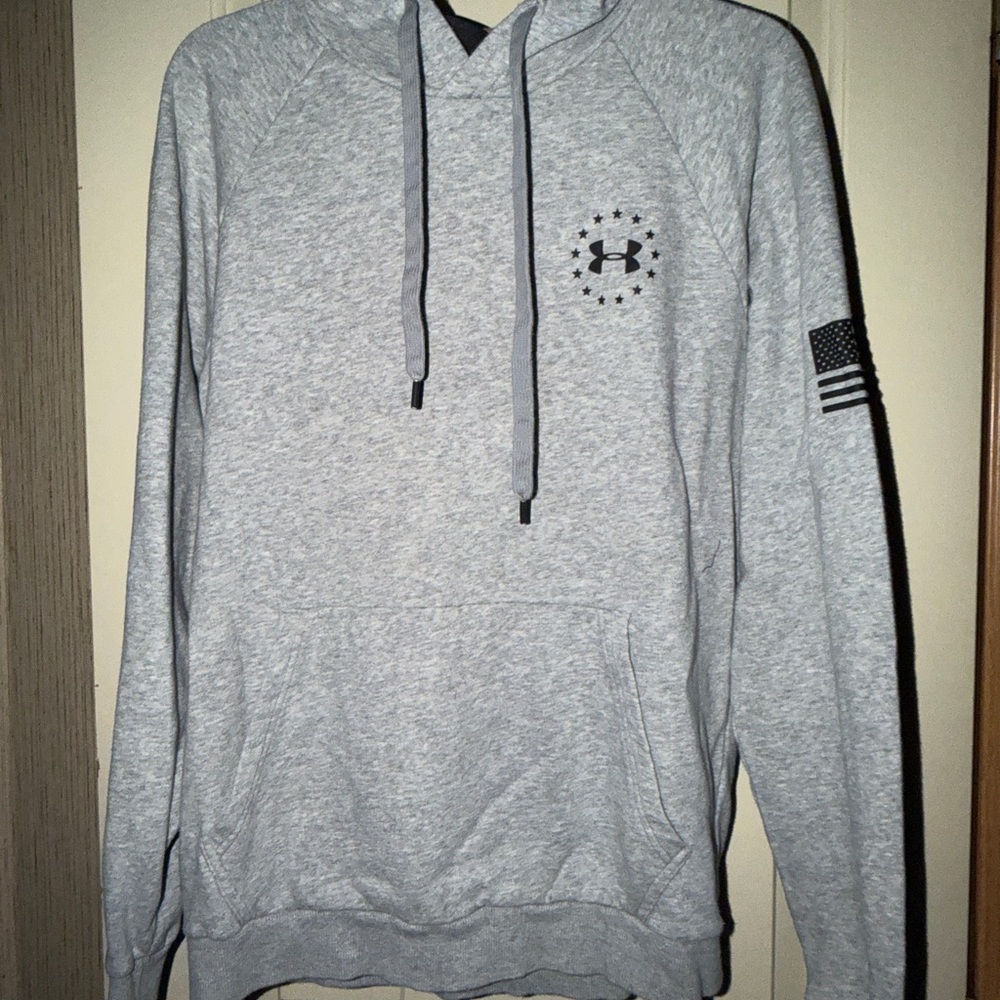 Under Armour Light Gray Men's Hoodie with Logo